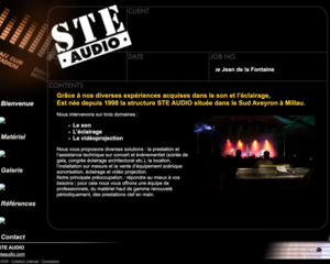 STE AUDIO 2008 - Site Web du spécialiste en Aveyron du son, de l’éclairage, de la vidéo